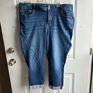 Wallflower Ultra Fit High Rise Cropped Jeans women’s plus size 20 pants capris